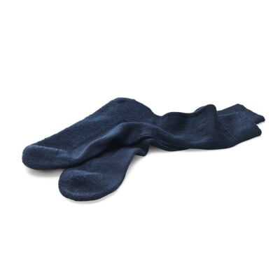 Wollsocke mit Walkfilzsohle, Marine