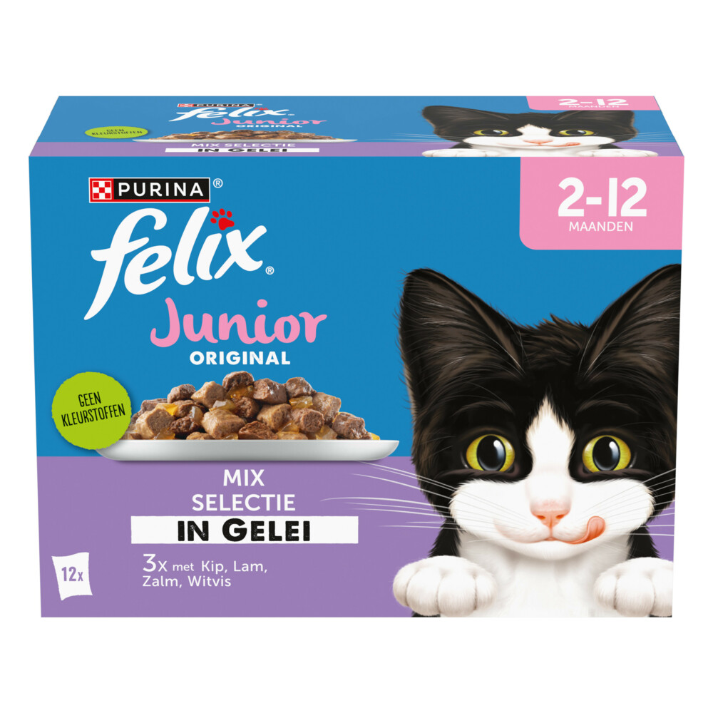 Felix Original Pouch in Gelei Junior Mix12 stuks