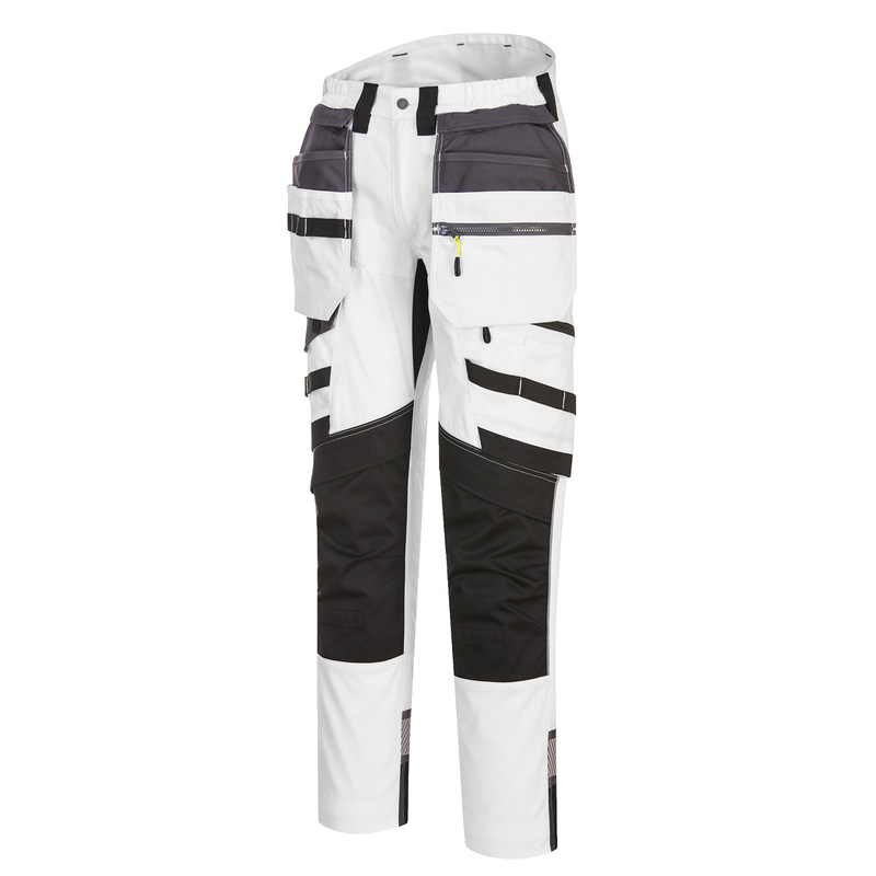 Portwest DX4 stretch werkbroek met afneembare holsterzakken + gratis kniestukken 54 wit/grijs