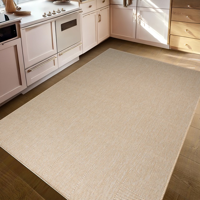 my home Teppich »Anna, auch als Läufer erhältlich« rechteckig 3 mm Höhe In- und Outdoor geeignet, Sisal-Optik, Wetterfest & UV-beständig