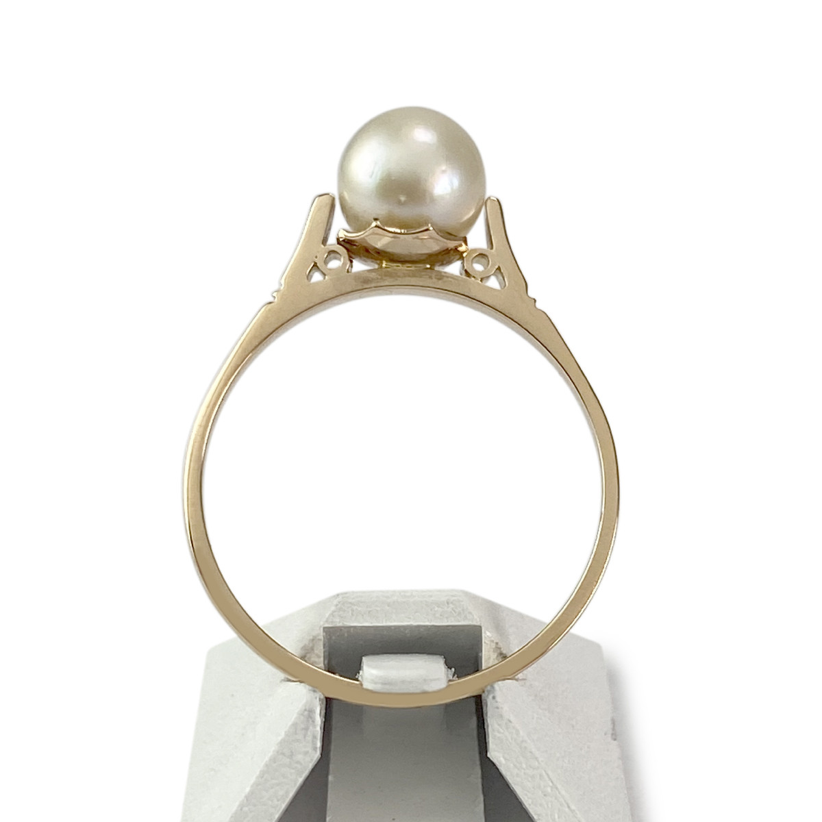 Bague d'occasion or 750 jaune perle de culture