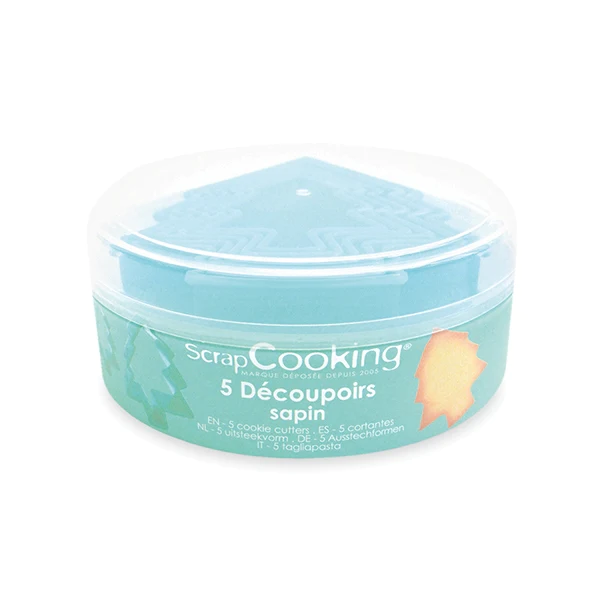 5 découpoirs Sapin Scrapcooking
