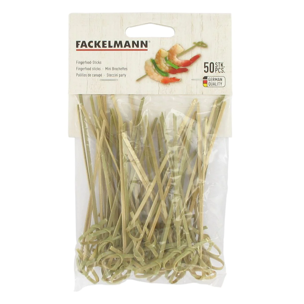 Lot de 50 pics à brochettes en bambou de 10 cm Wood Edition Fackelmann