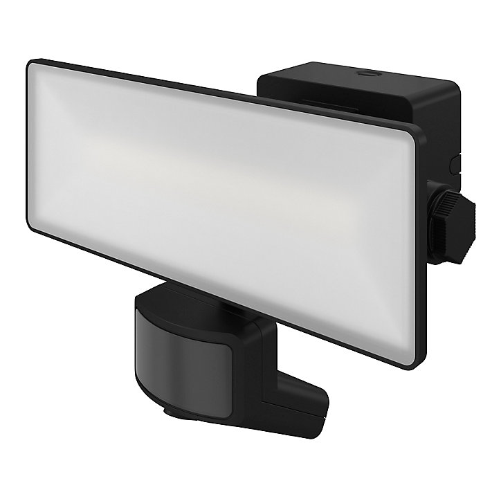 Projecteur LED à détection Davern 3000lm 30W IP65 GoodHome noir