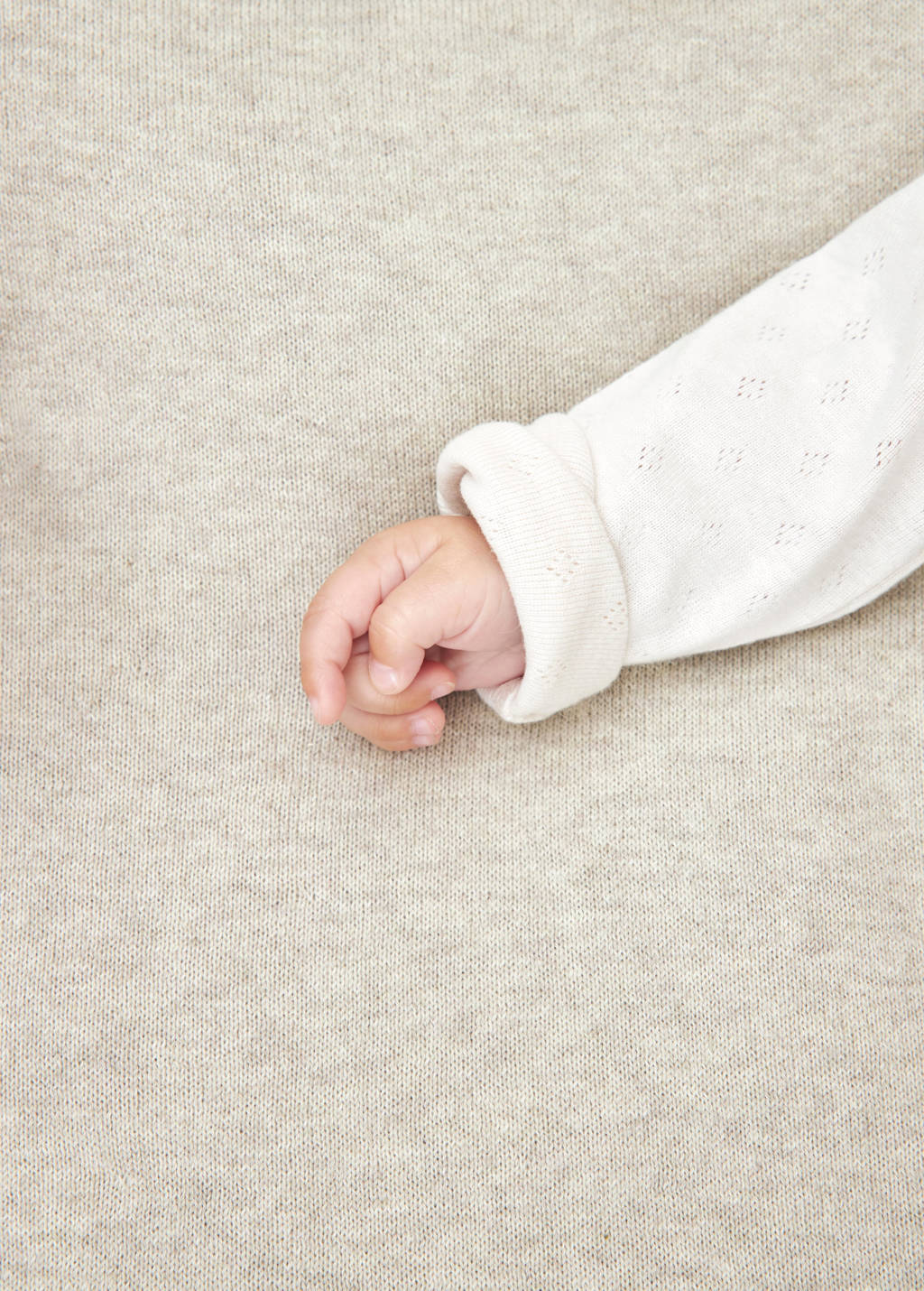 reversible boxkleed Knit Basic 77x97 cm Sand Melange