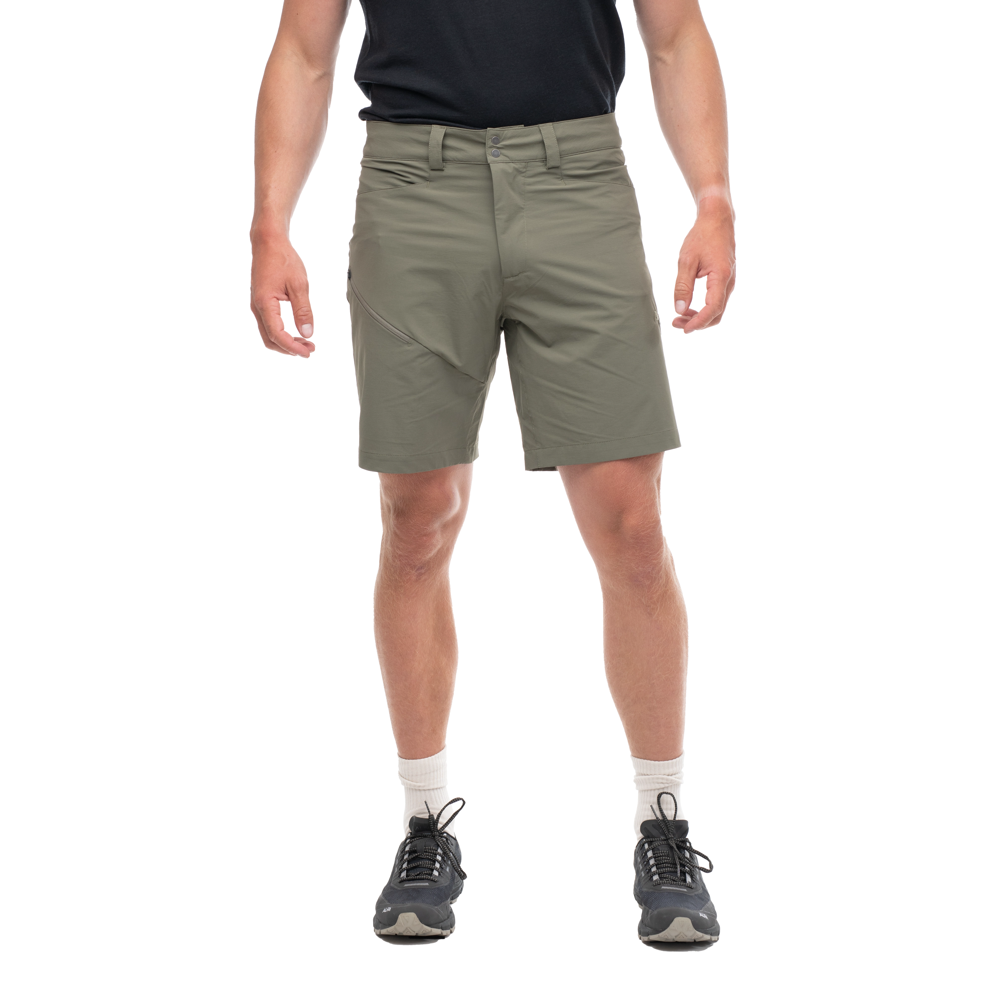 Vandre Light Softshell Shorts Men Green Mud