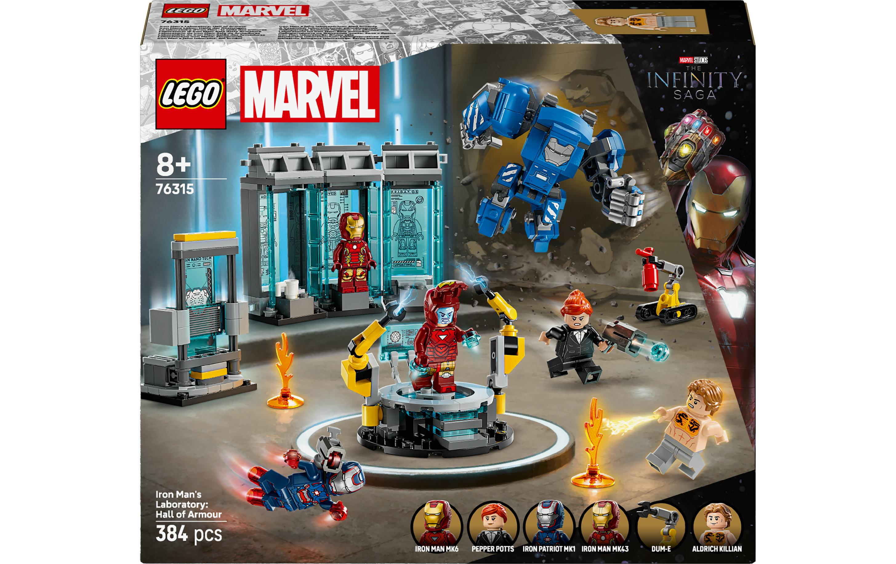 Marvel Iron Mans Labor: Halle der Rüstungen 1800531Marvel Bauset mit Iron Mans Halle der Rüstungen