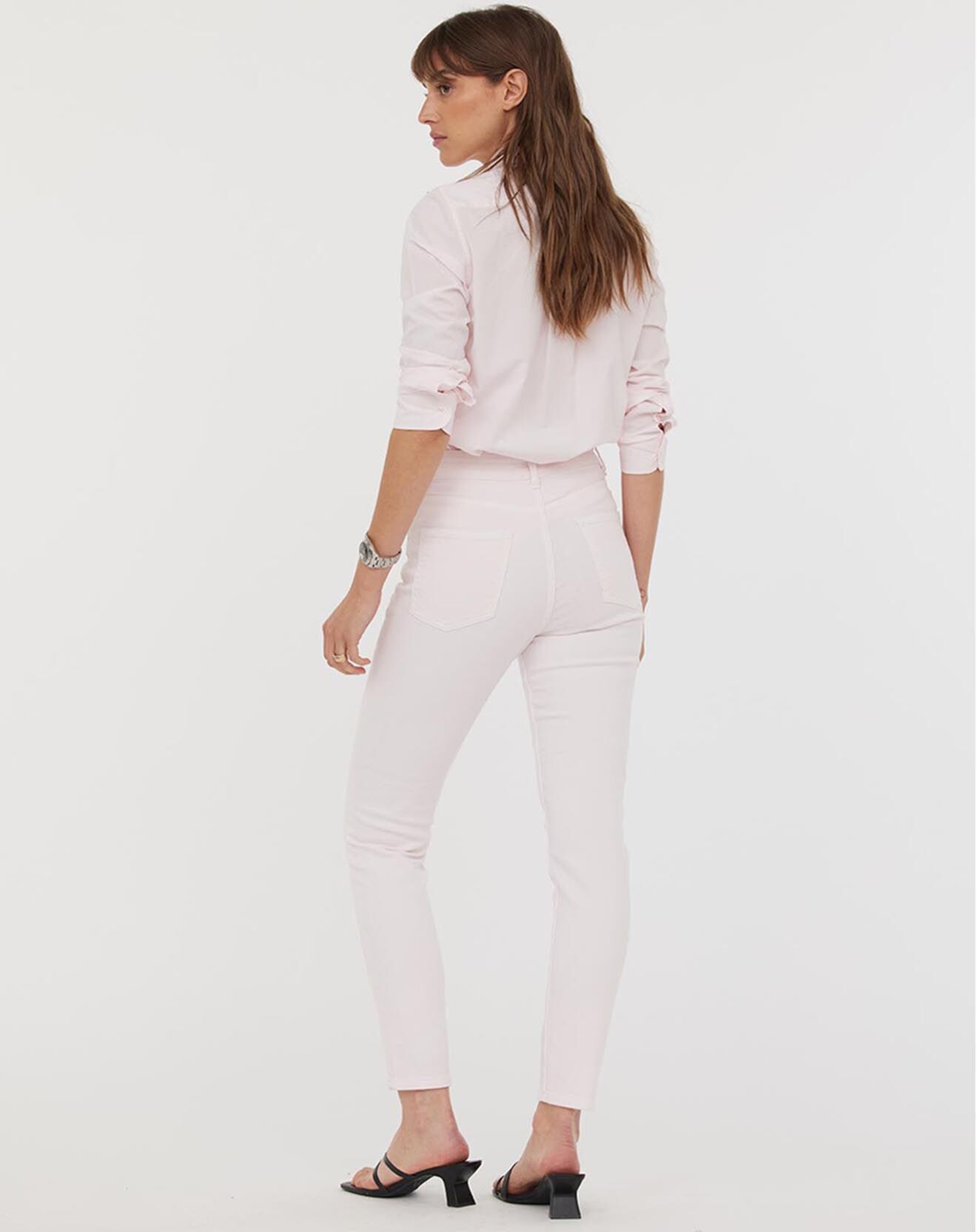 Acquaverde Chemise en Popeline Japonaise Kim rose pâle