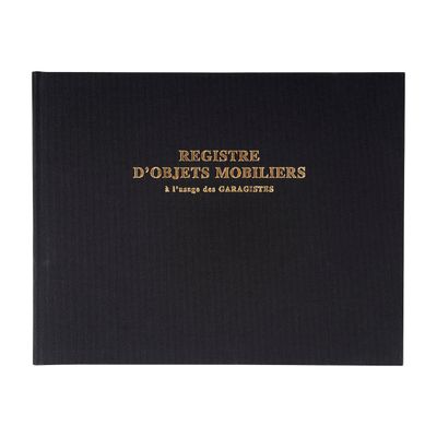 Exacompta - Registre des objets mobiliers pour les garages - 32 x 24 cm
