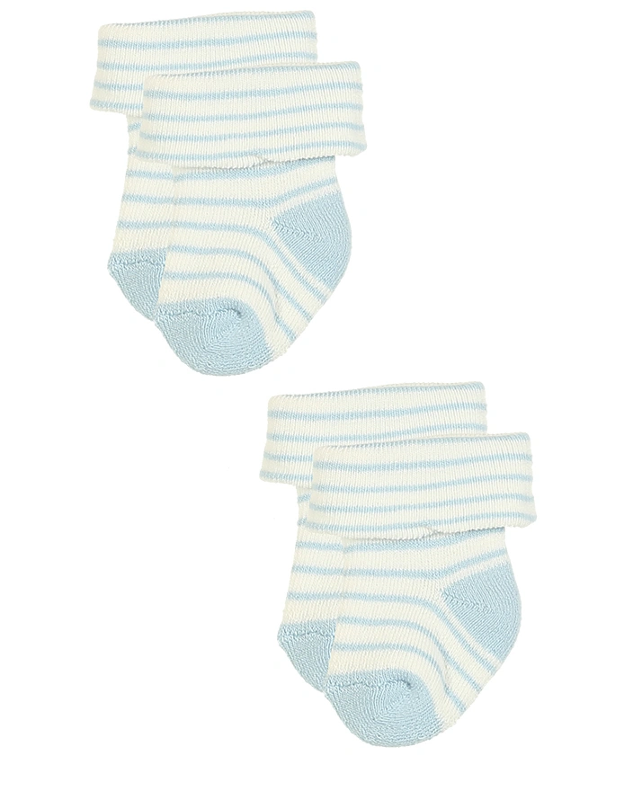 Erstlings-Socken EWI PLÜSCH 6er-Pack in hellblau