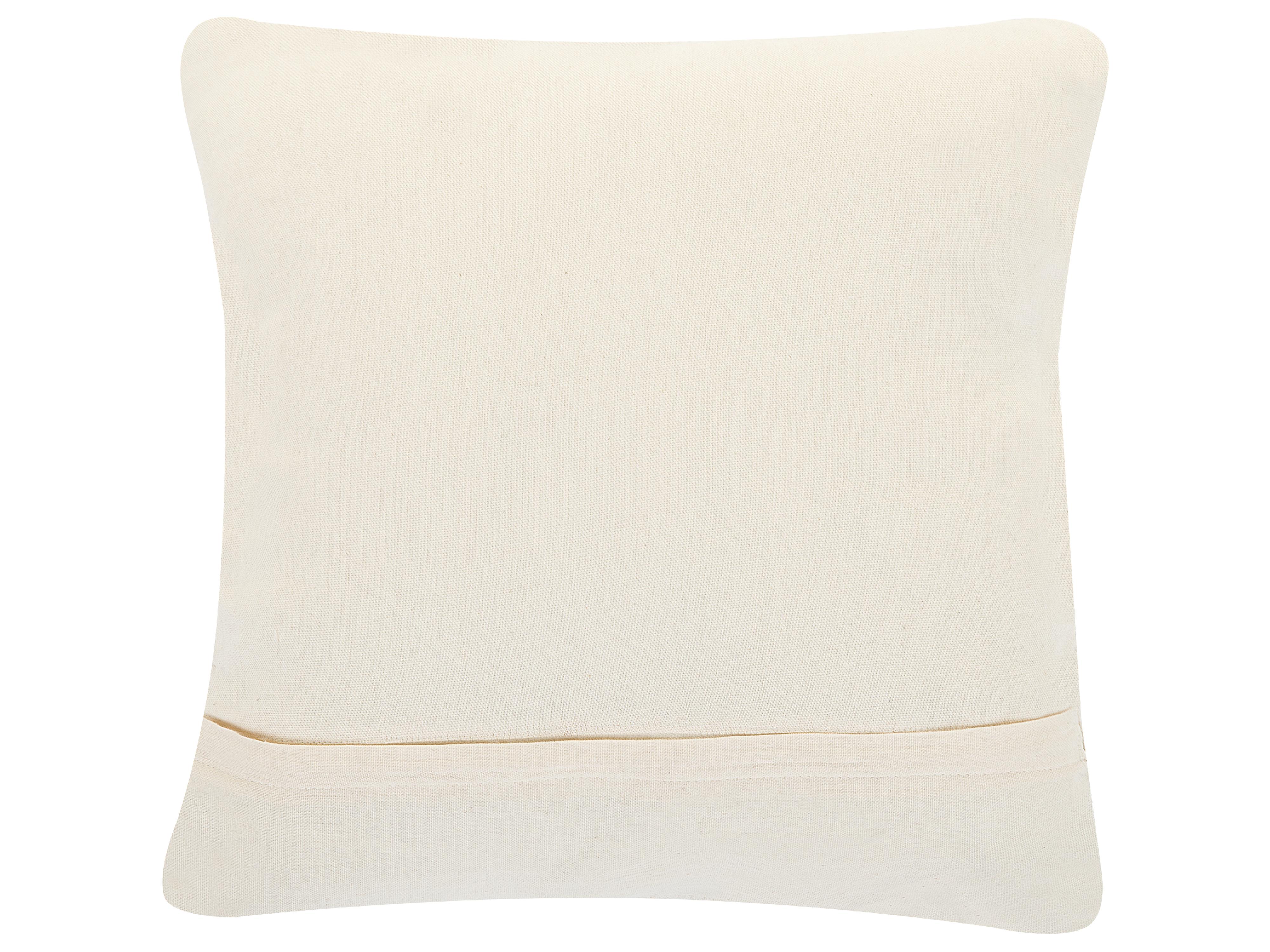 Set van 2 sierkussens NICAEA Katoen 45 x 45 cm Beige geometrisch patroon
