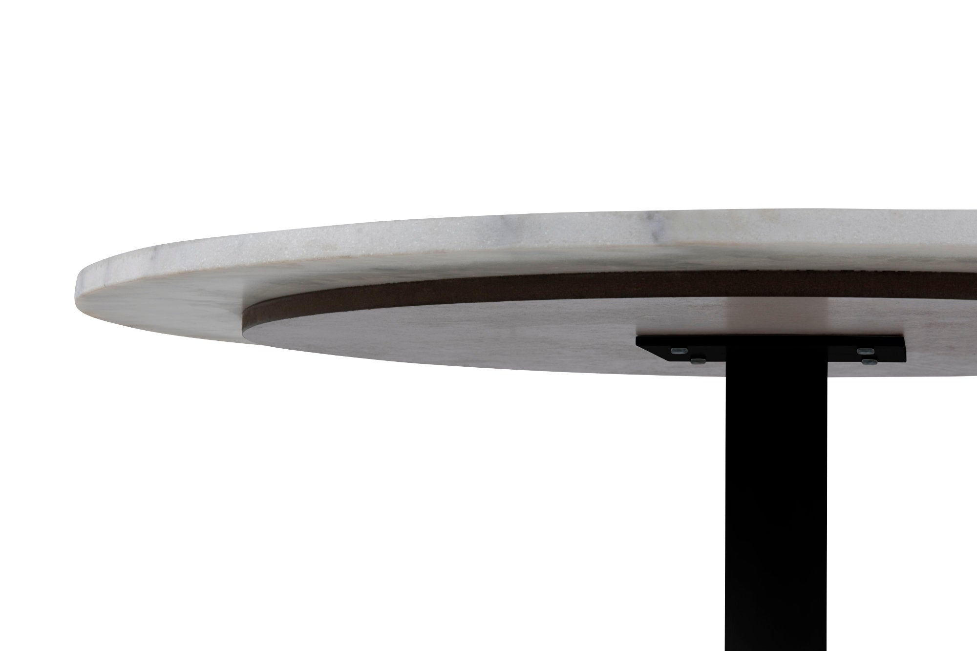 Carrara Eetkamertafel - Ø110 cm - Marmer - Zwarte poot