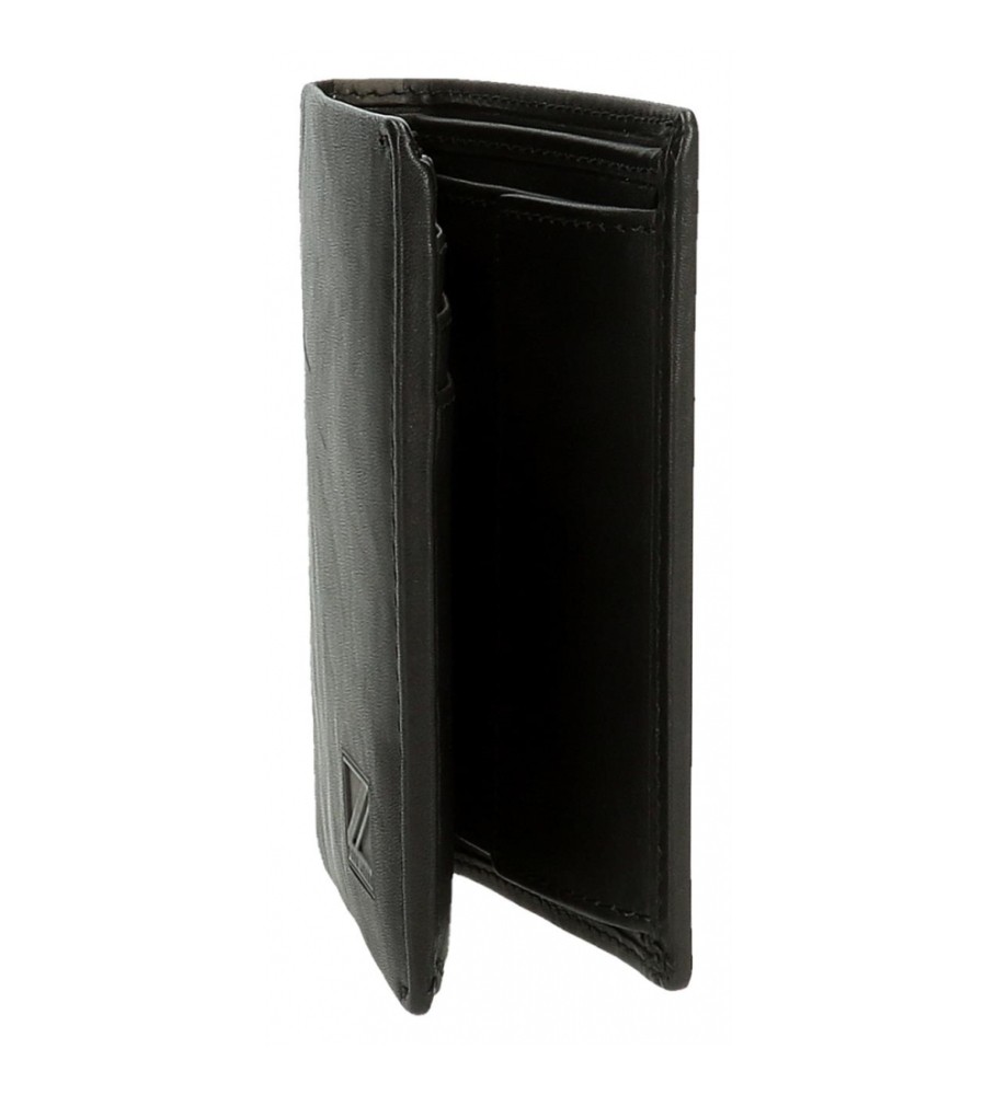 Carteira vertical Pepe Jeans Marshal em couro preto