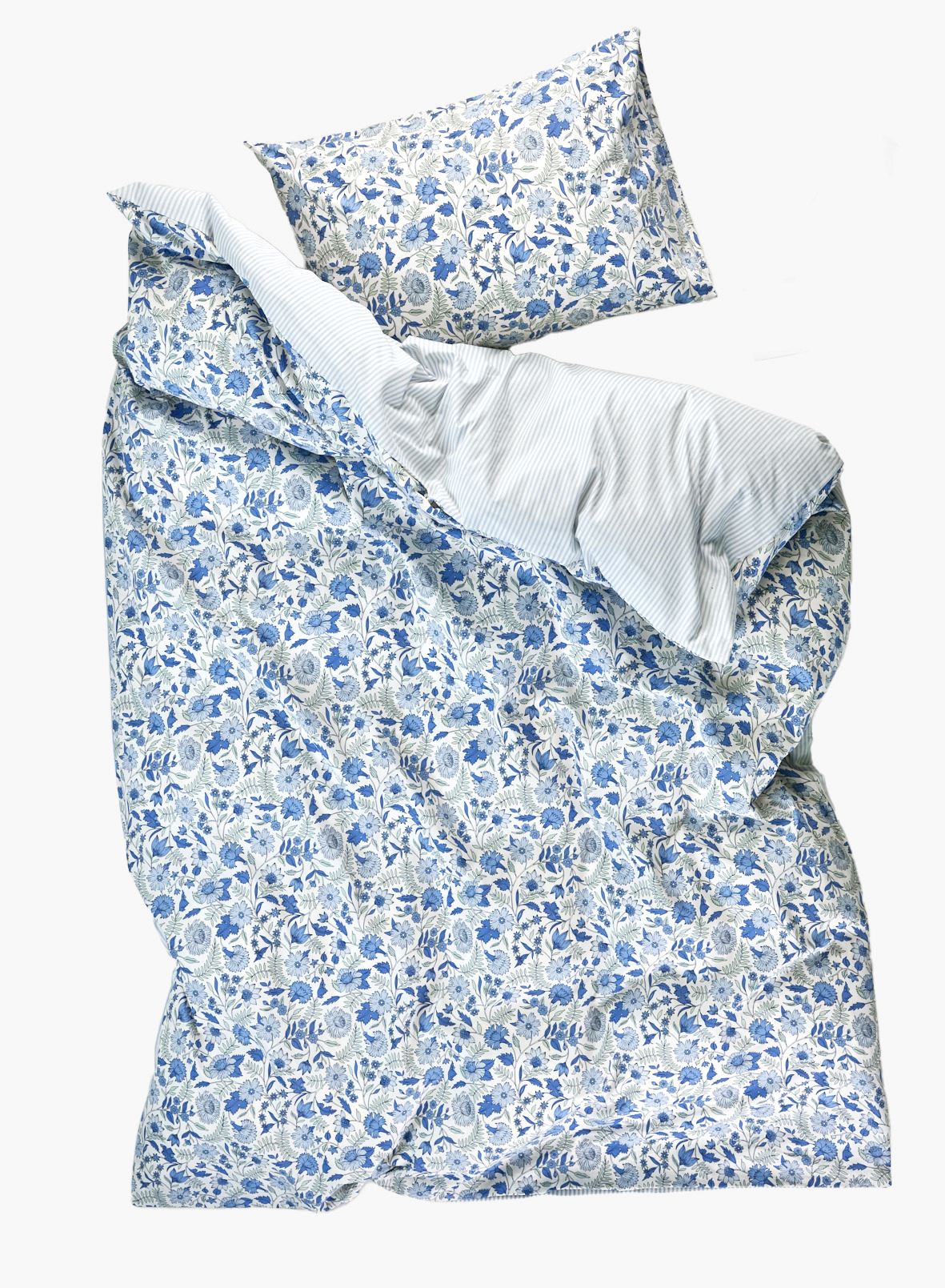 Bomull sengesett grønn - 140x220 cm