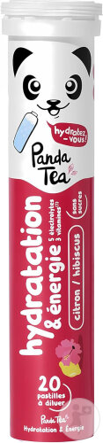 Panda Tea Hydratation Citron Et Hibiscus 20 Comprimés Effervescents