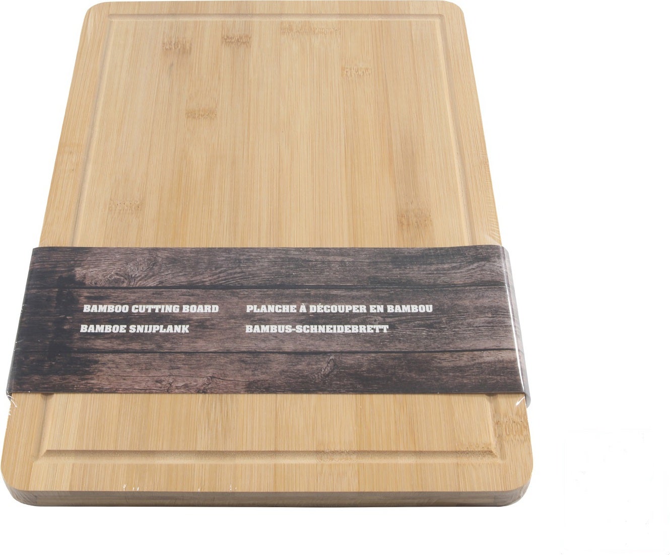 Snijplank met geul naturel 25 x 35 x 1,8 cm