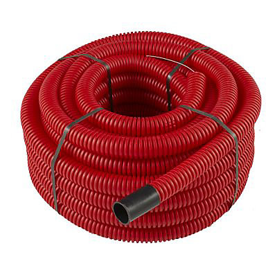 Gaine pour réseaux enterrés rouge Ø 40 mm x 25 m