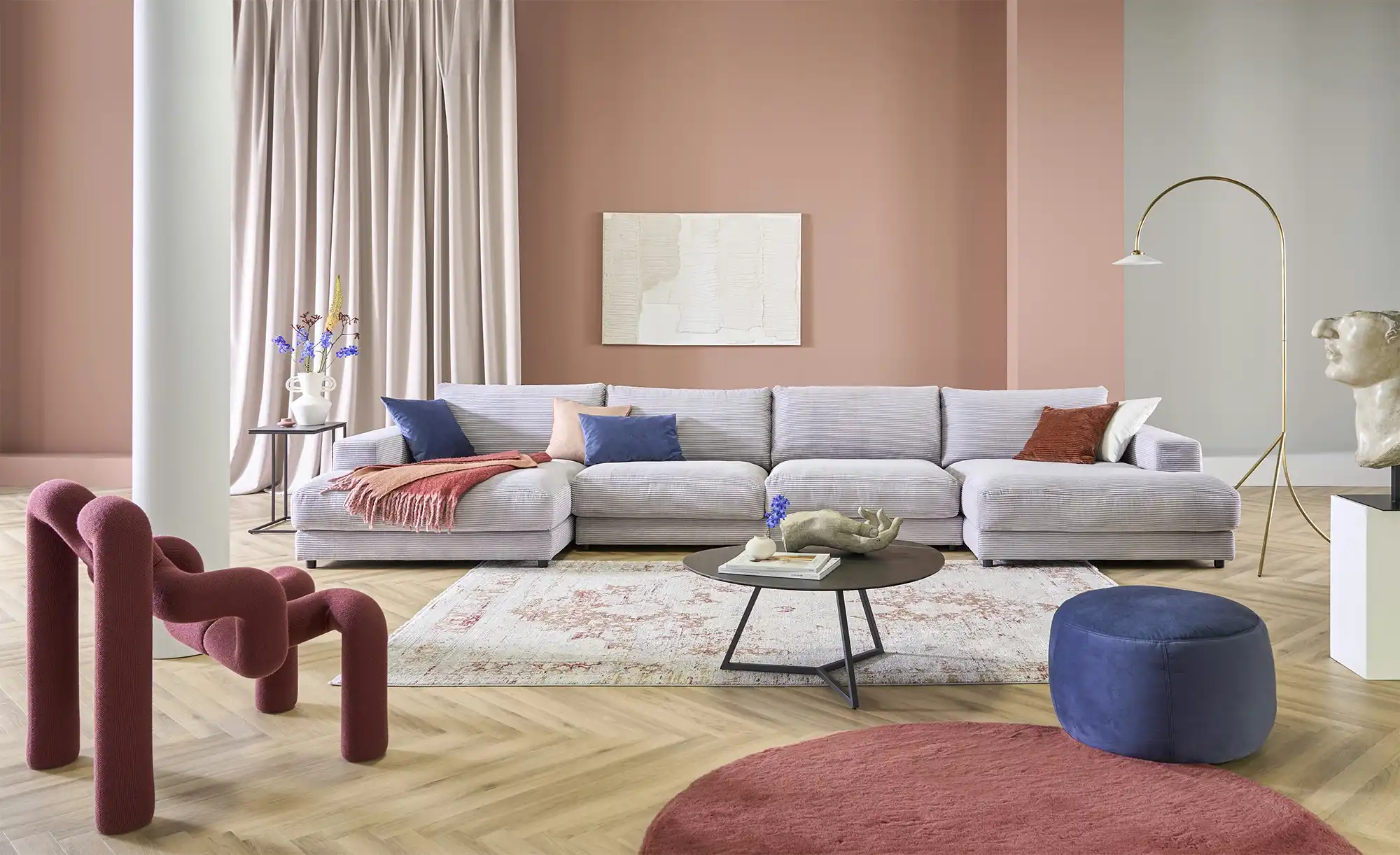 Jette Home Element Ottomane links in Cord Sila