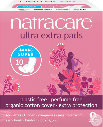 Natracare Serviettes Ultra Extra Super Avec Ailes 10 Pièces