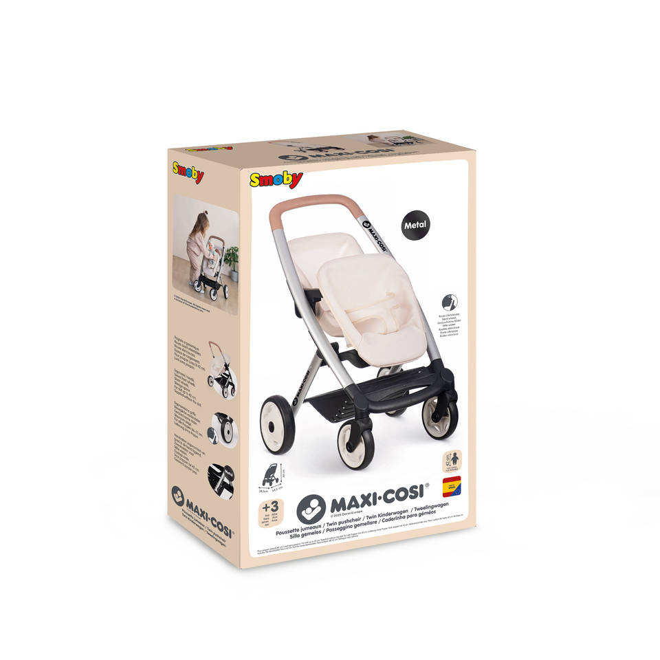 Maxi-Cosi & Quinny tweeling poppenwagen - beige