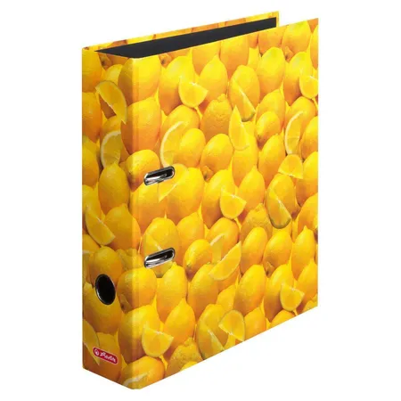 Herlitz Ordner A4 8cm FSC-Mix maXfile Zitronen