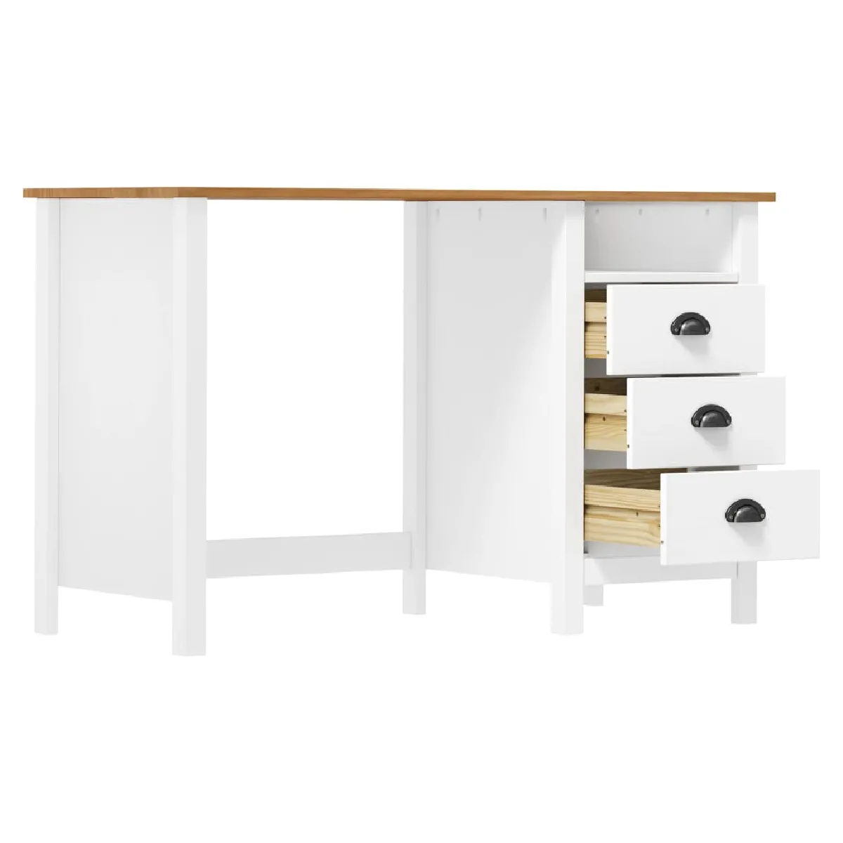 Helloshop26 Bureau Hill pin blanc 120 cm