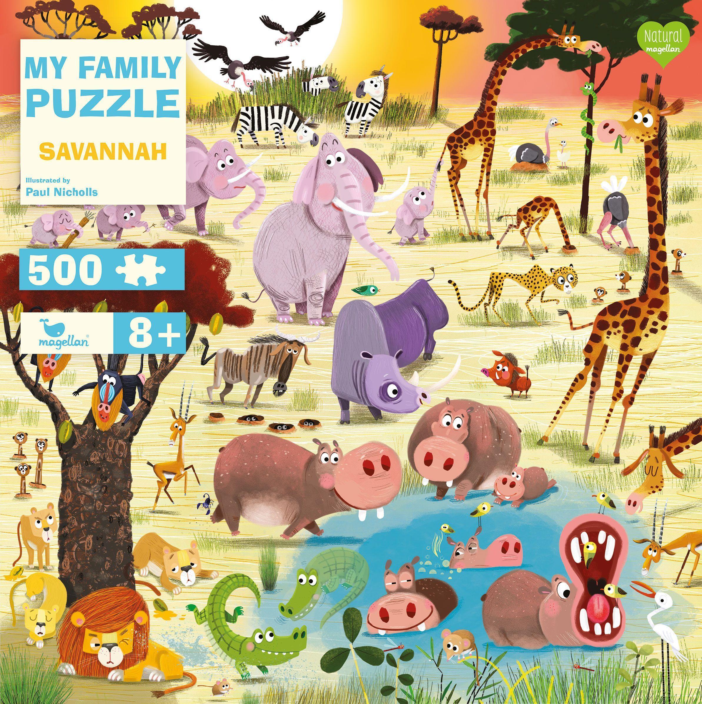 Puzzle MY FAMILY PUZZLE – SAVANNE 500-teilig