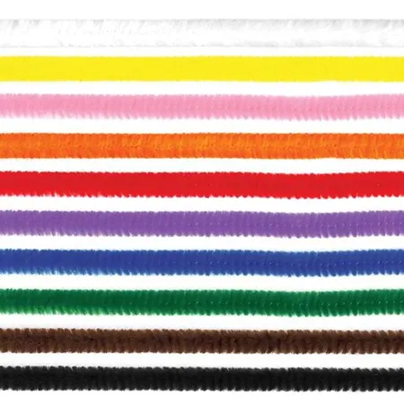 Meyco Chenilledraht, bunt sortiert, 8mm, 50cm, 10 Stück