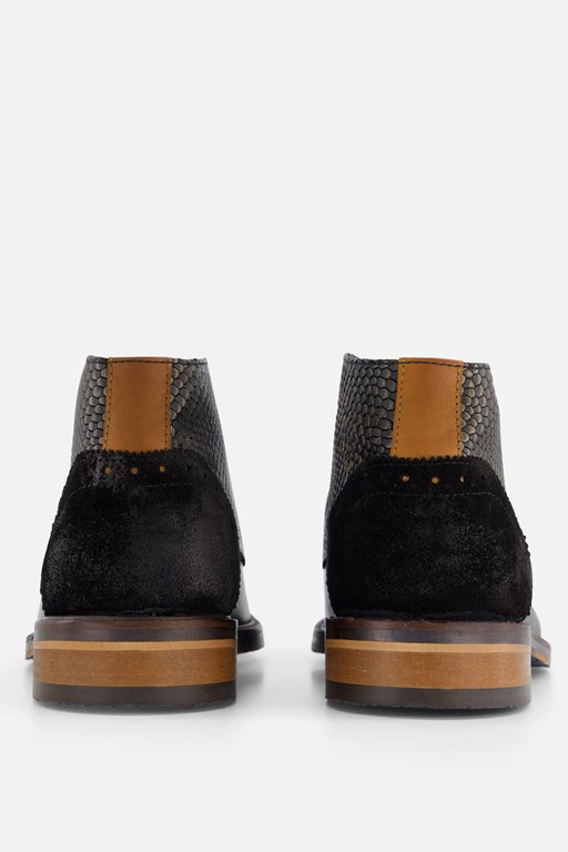 Vertice Veterboots zwart Leer