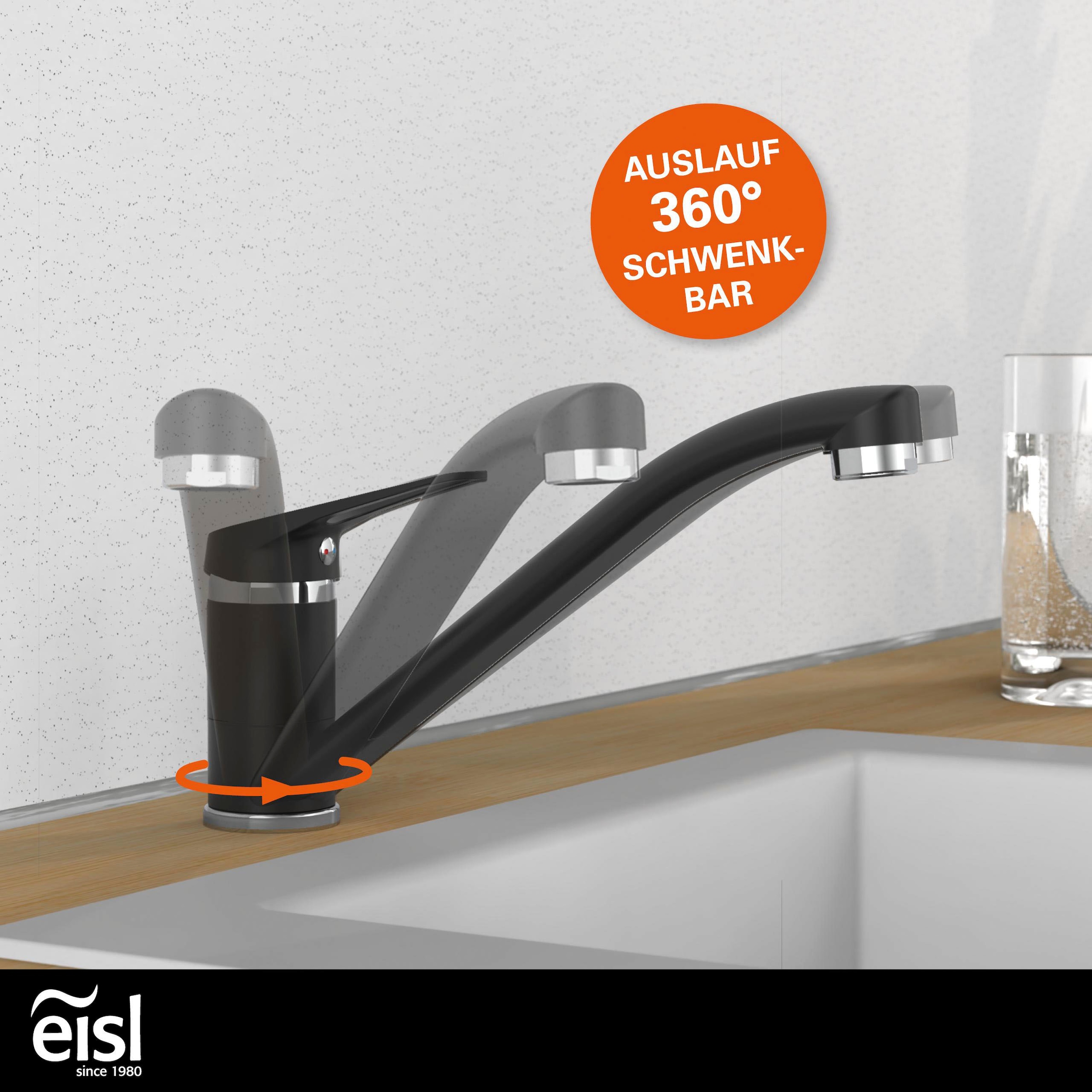 Eisl Spültischarmatur »Speed« 360° schwenkbarer Wasserhahn, Mischbatterie Küche, Spültischarmatur