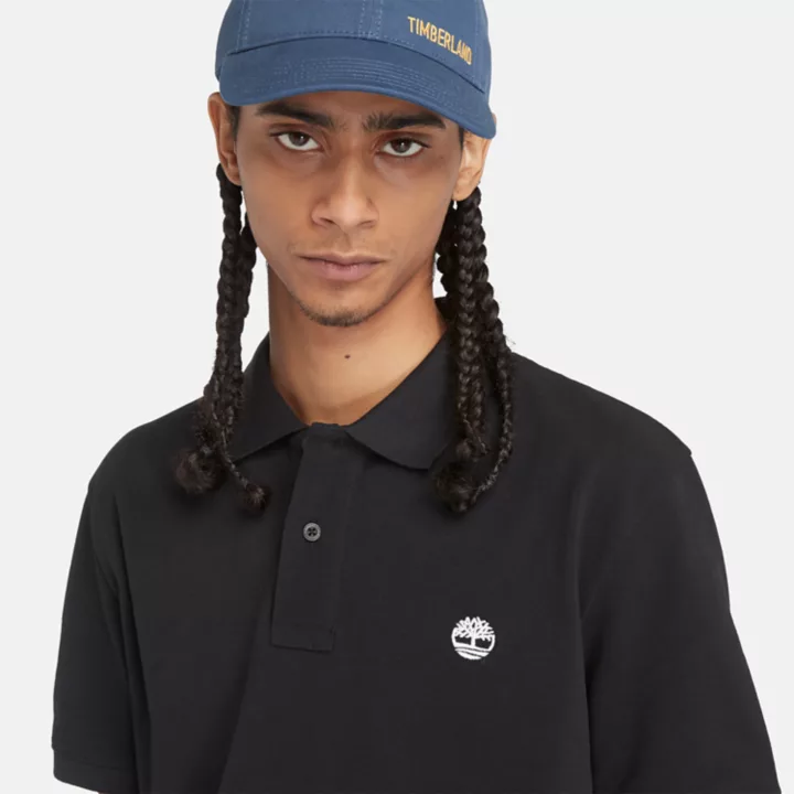 Polo en piqué Millers River pour homme en noir