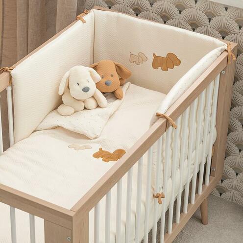 Tour de lit jacquard vanille CHARLIE - NATTOU