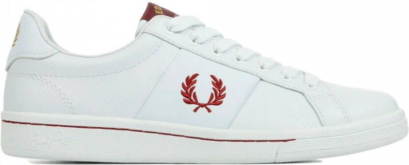 Fred Perry men's shoes leather trainers sneakers b722 Wit Heren