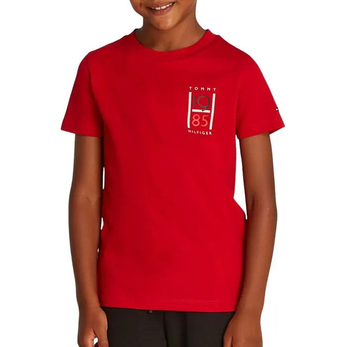 Tommy Hilfiger Graphic Logo Crew Shirt Junior