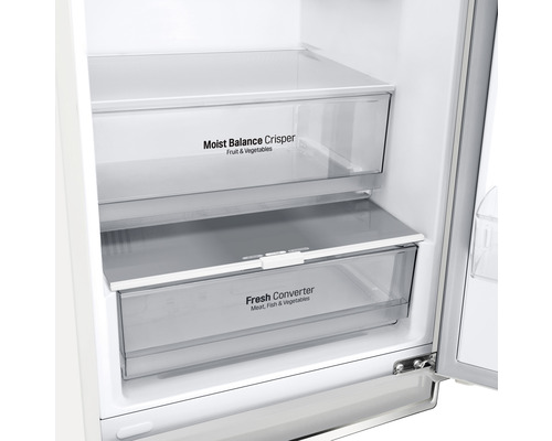 LG GBB62SWGGN koel-vriescombinatie (B x H x D): 59,5 x 203 x 68,2 cm; Koelgedeelte: 277 l; Vriesgedeelte: 107 l; Capaciteit: 5 flessen