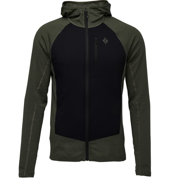 Veste polaire ski rando BLACK DIAMOND M COEFFICIENT LT HYBRID HOODY TUNDRA BLACK