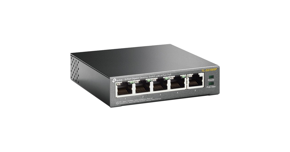 TP-LinkTL-SG1005P switch  (Zwart)