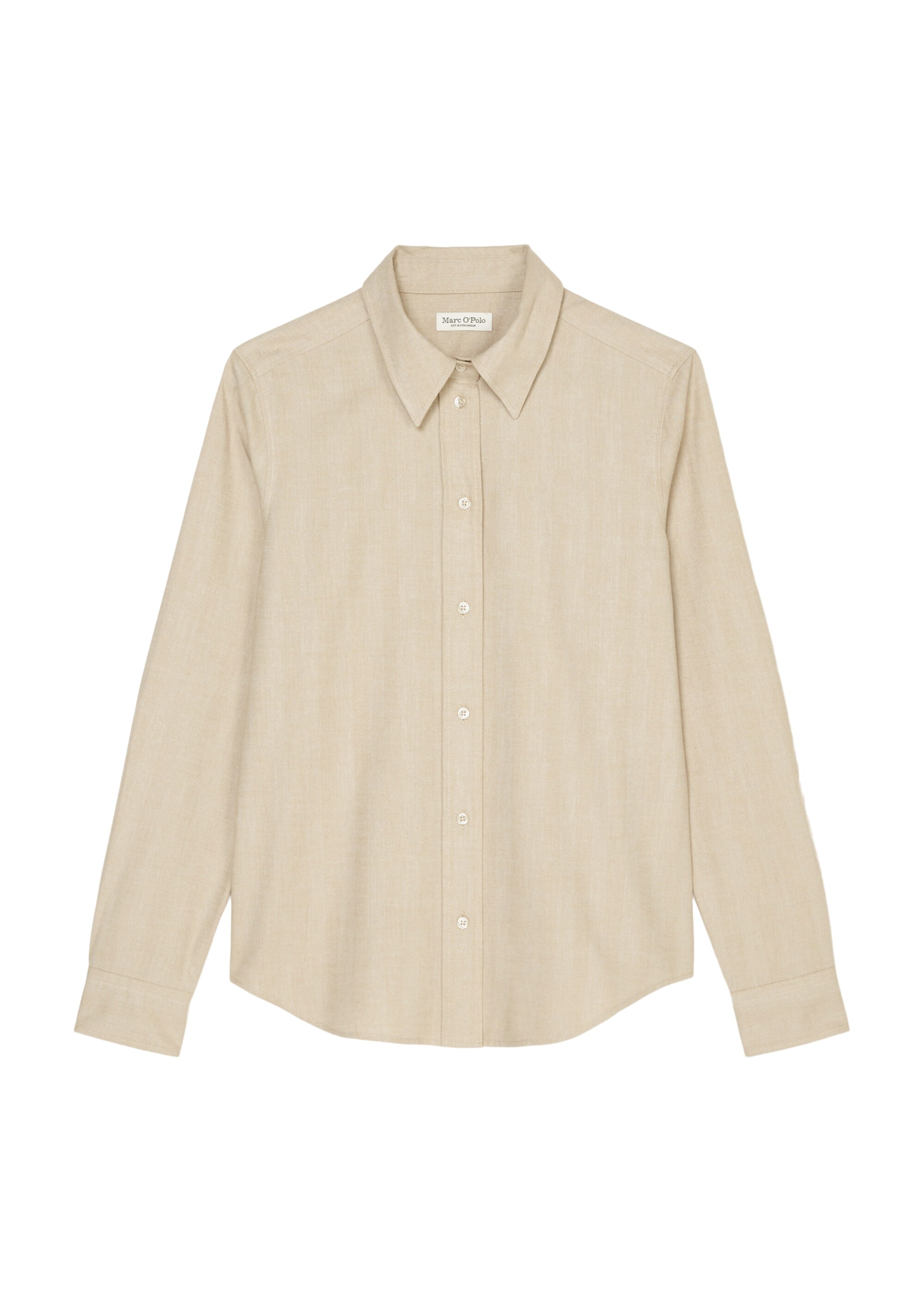 Bluse fitted aus Melange-Twill-Qualität