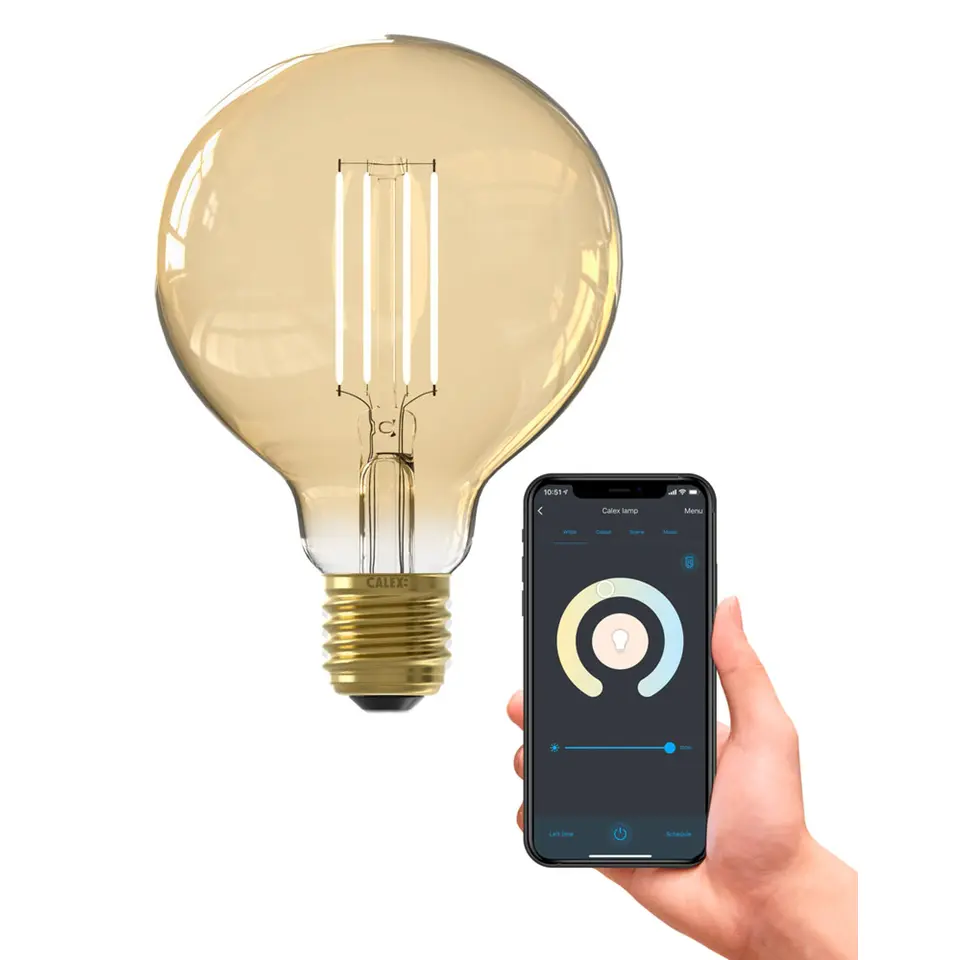 Calex Smart LED-globelamp - goudkleur - 7W