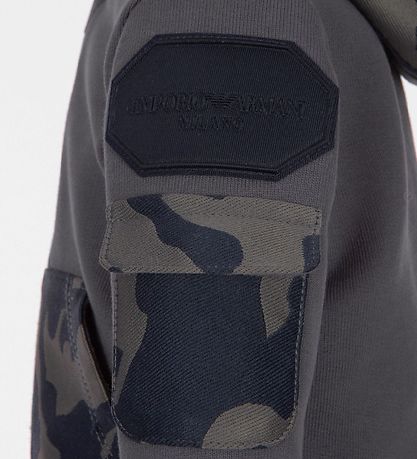 Emporio Armani Sweats?t - KoksGrå m. Camouflage