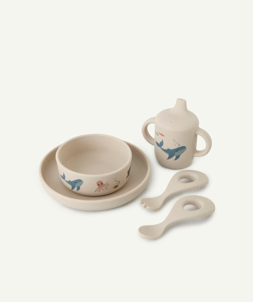 LIEWOODENSEMBLE DE VAISSELLE THÈME ANIMAUX MARINS
