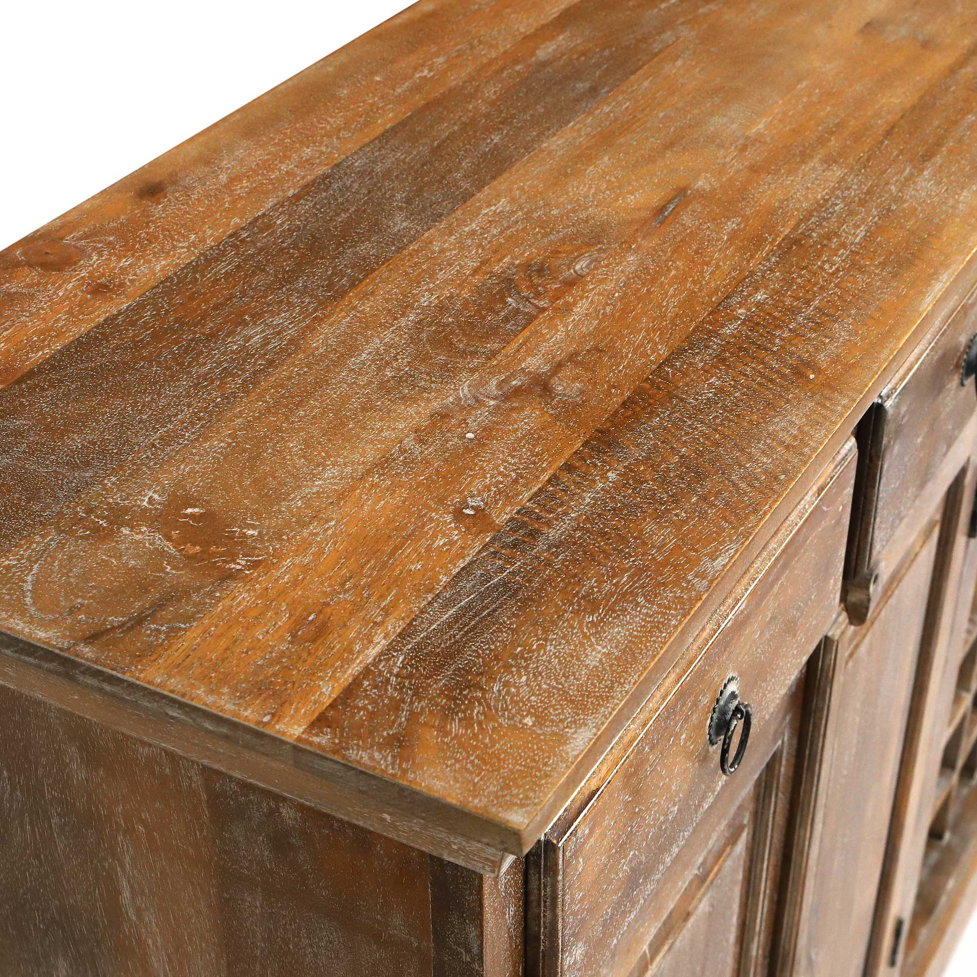 Theke 'Handson' aus Mangoholz, B 160 cm, H 110 cm, L 45 cm von fischer's lagerhaus