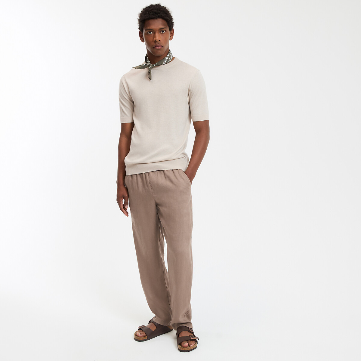 COLEÇÕES LA REDOUTE<br>T-shirt em tricot met ronde hals