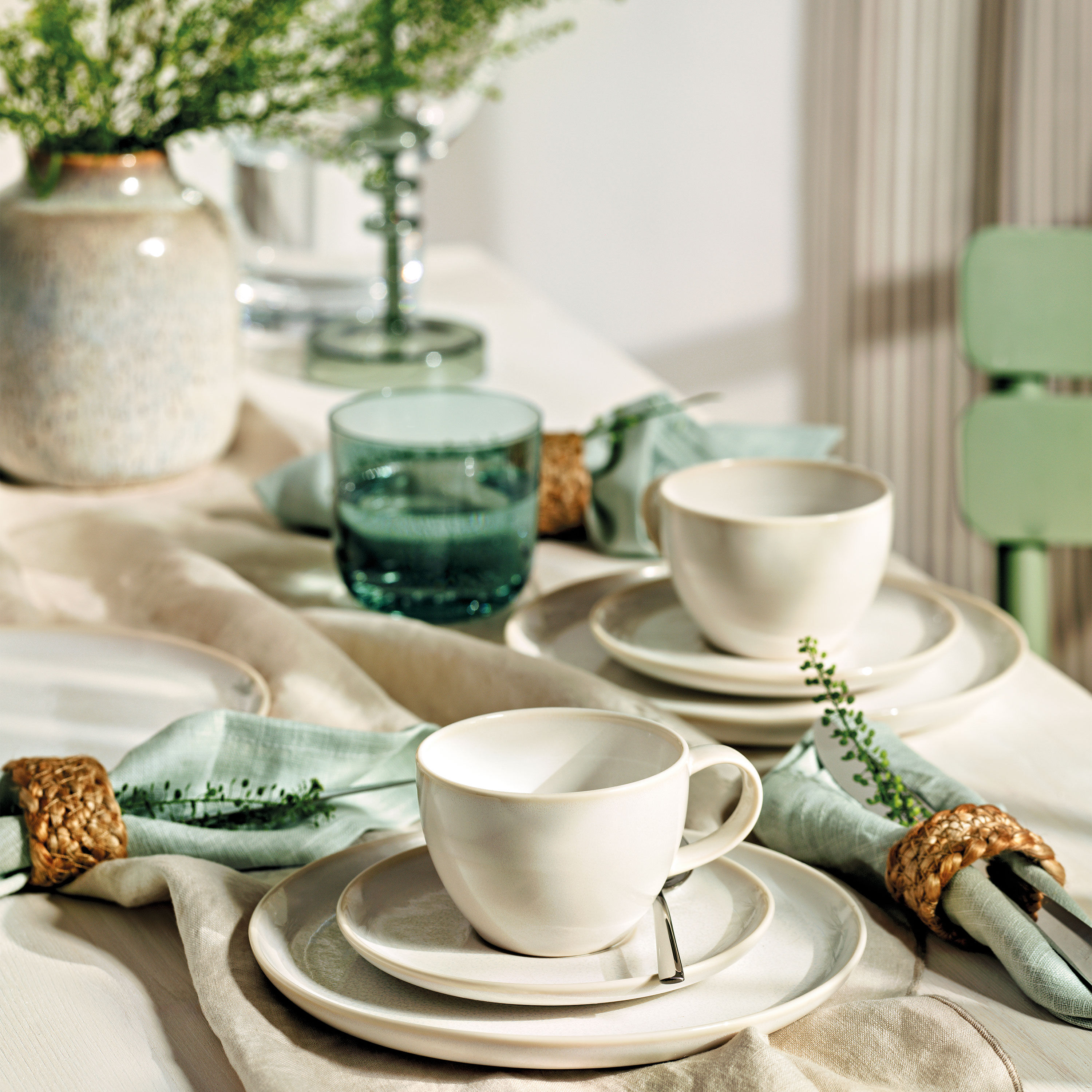 Crafted Coffee cup saucer White, 5.9'', Premium Porcelain