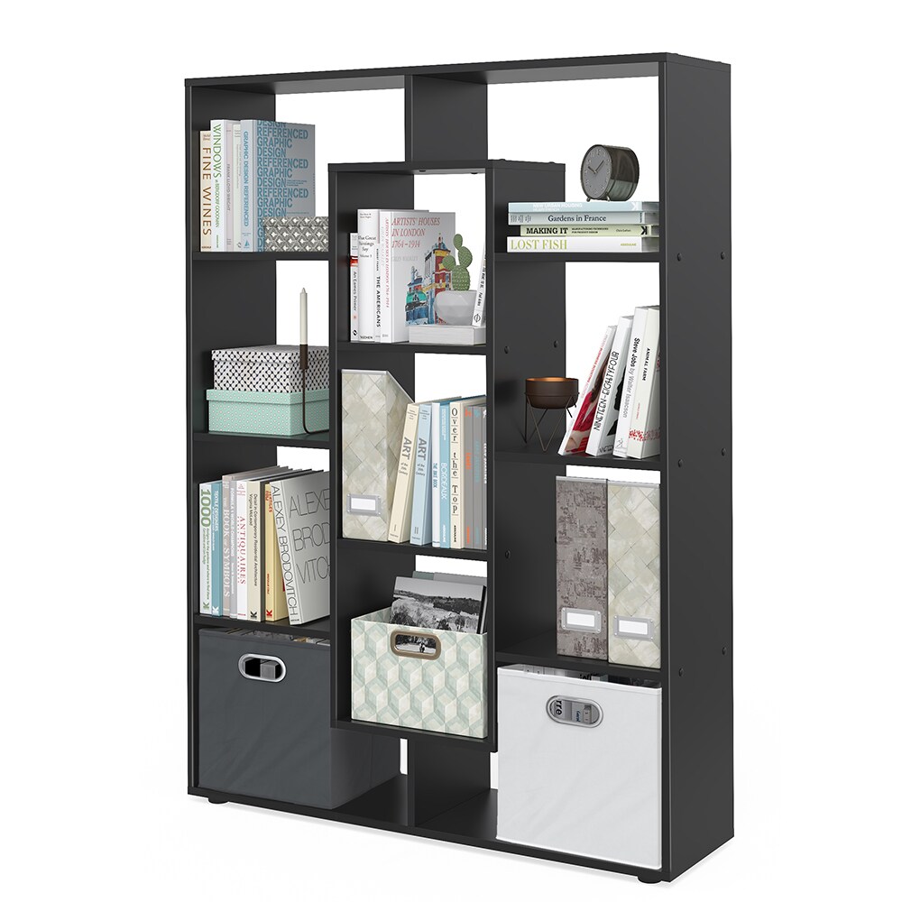 VICCO Raumteiler 11 Fächer Schwarz Bücherregal Standregal Wandregal Büroregal