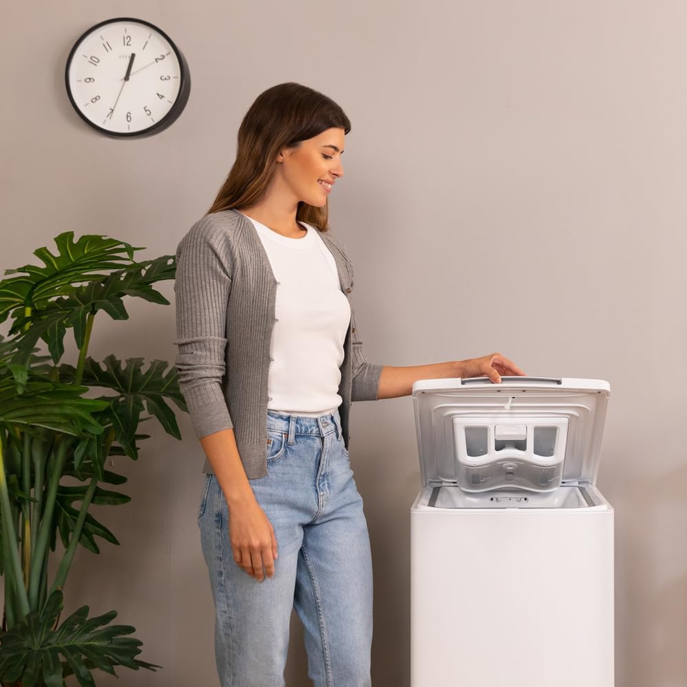 Cecotec Toplader-Waschmaschine 8 kg Bolero DressCode Top Max 80 Inverter A. 1900W, programmierbare 1300 U/min, 16 Programme, niedriger Energieverbrauch, Inverter Plus Motor, Dampfreinigung, DelayStart