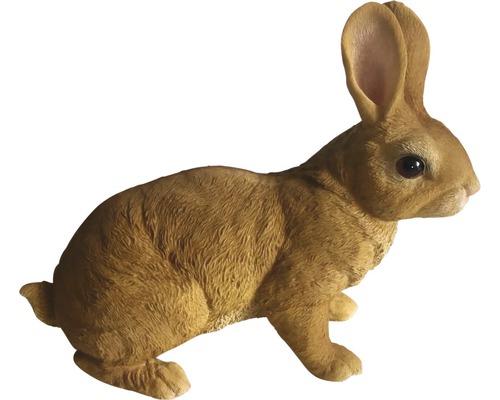 Decoratief beeldje Lafiora konijn staand 31 cm bruin