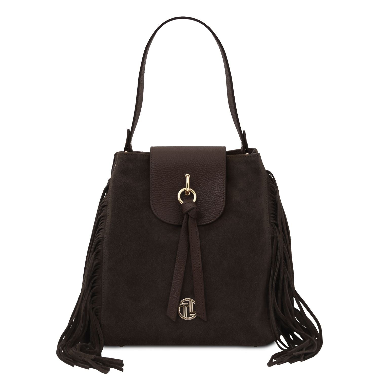 TL142512 – Nomade – Suede leren fringe Schoudertas