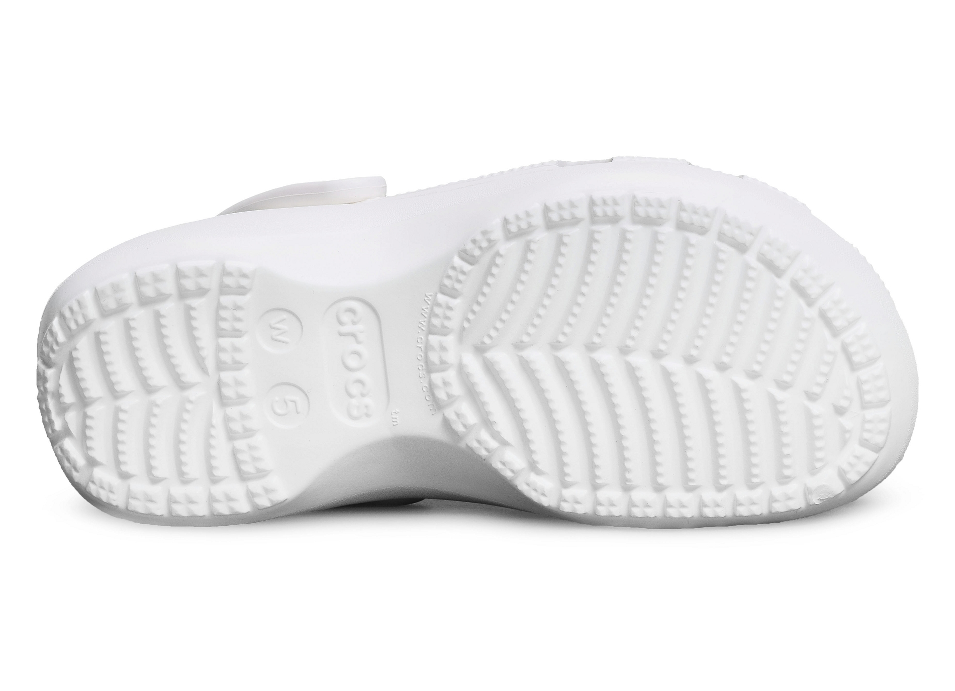 Classic platform clog blanc