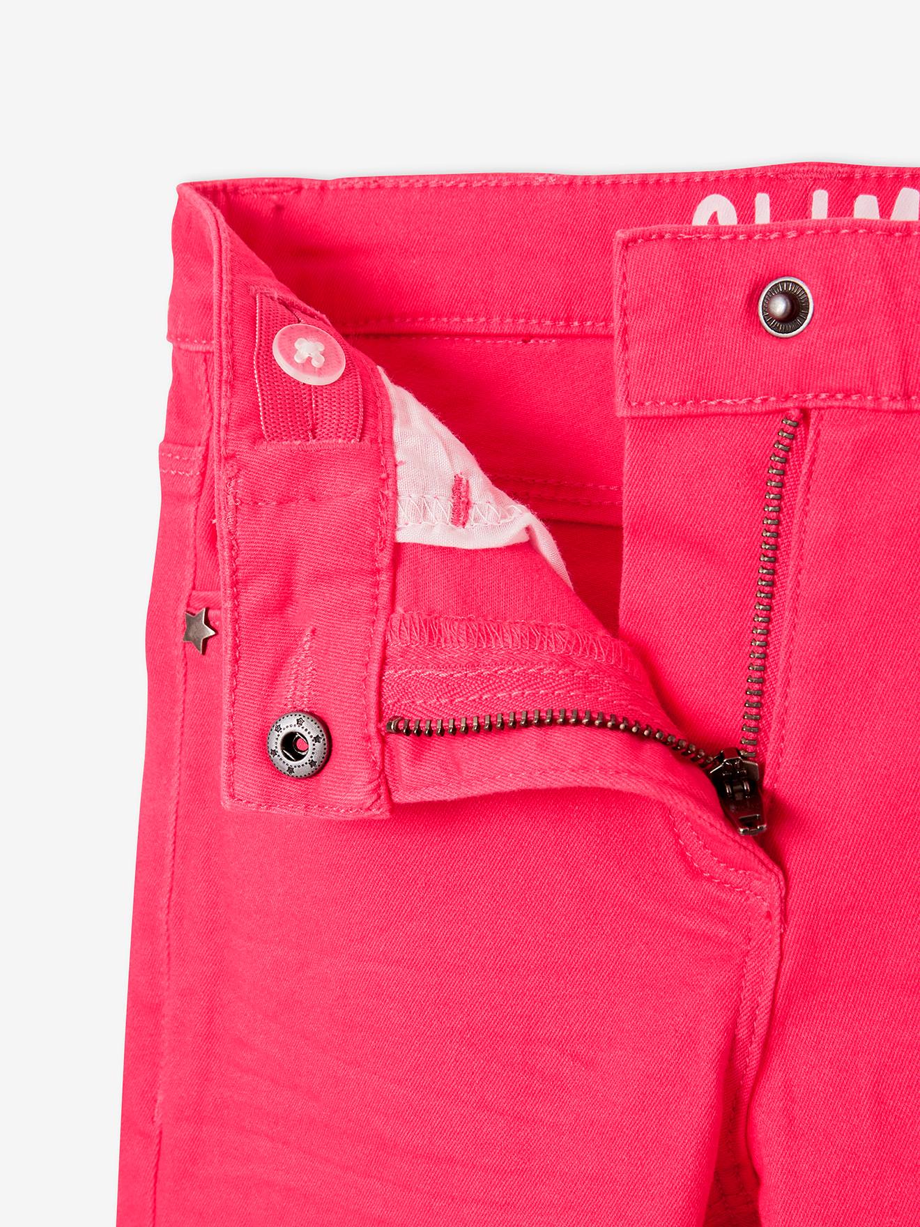 Calças Morphologik slim fit para meninas, quadris largos, modelo STONG, cor marrom claro lisa.